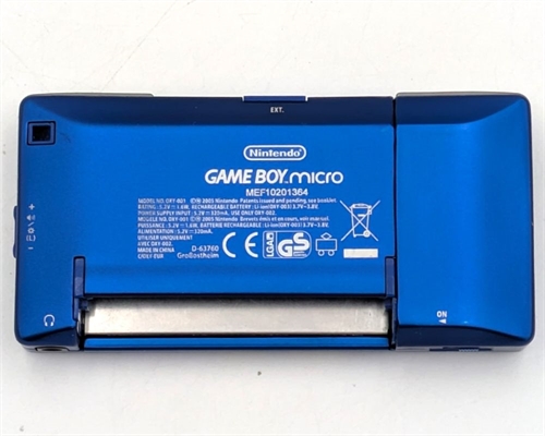 Game Boy Micro - Konsol - Blue - SNR MEF10201364 (C Grade) (Genbrug)